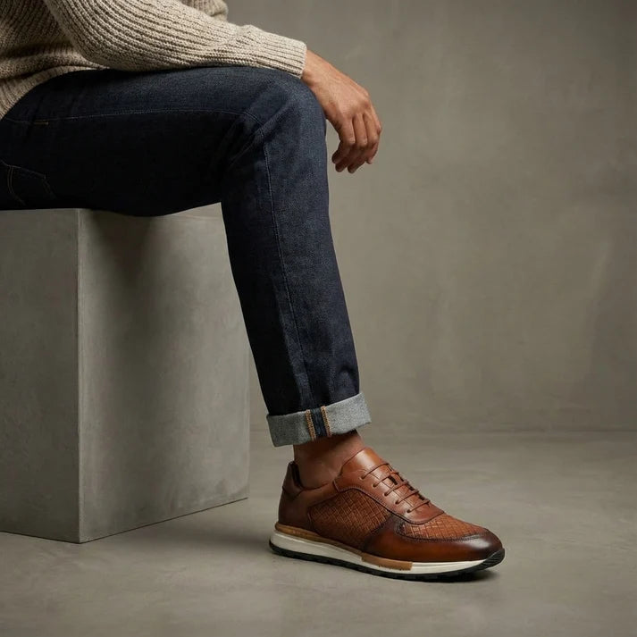 Alessandro — Runner in Pelle Intrecciata