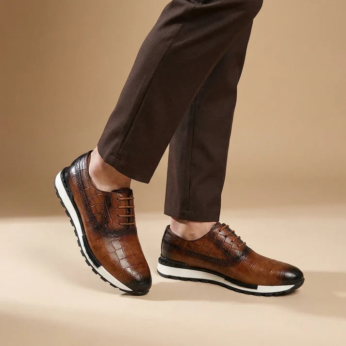 Edoardo — Oxford Sneaker in Pelle Stampata