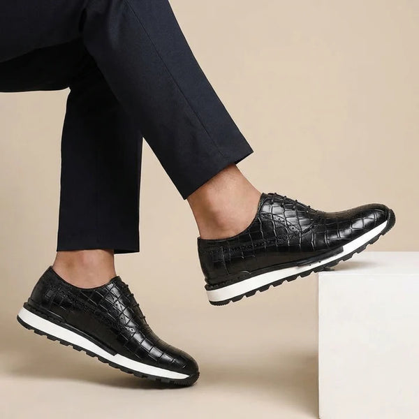 Edoardo — Oxford Sneaker in Pelle Stampata
