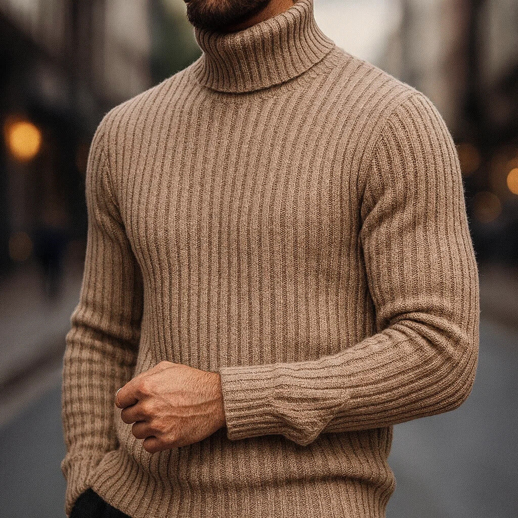 Maglione a Collo Alto in Lana Briar