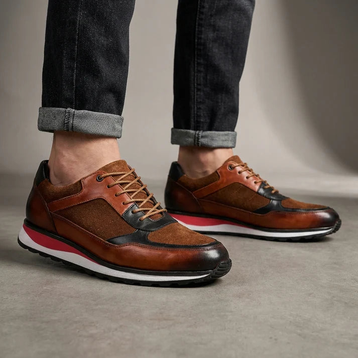 Stefano — Sneaker in pelle e camoscio