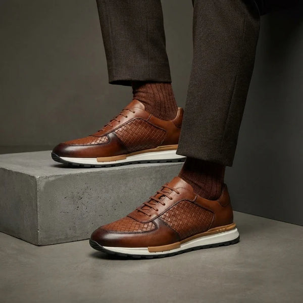 Alessandro — Runner in Pelle Intrecciata