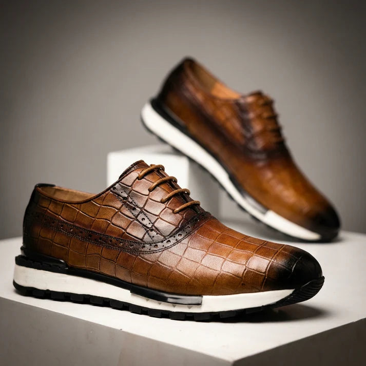Edoardo — Oxford Sneaker in Pelle Stampata