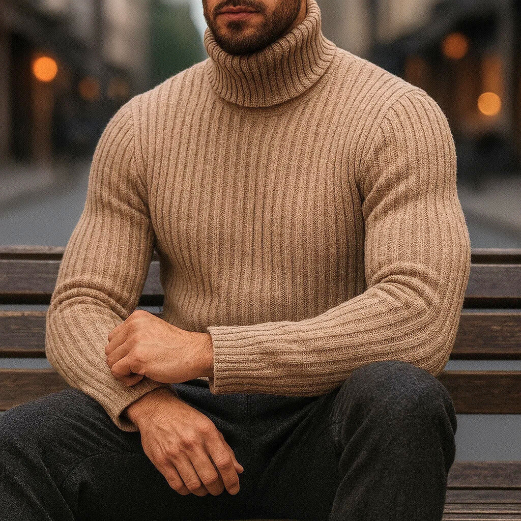 Maglione a Collo Alto in Lana Briar