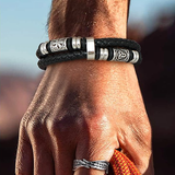 Vegvisir – Bracciale in pelle con bussola e nodo celtico – immagine 5