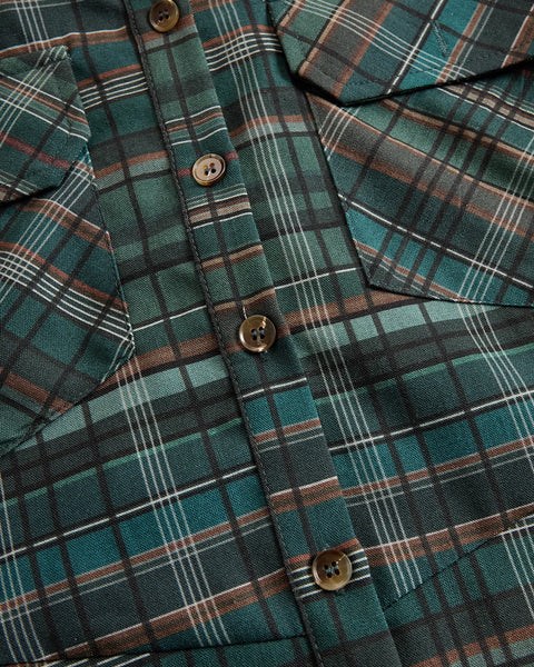 Abito lungo a camicia a quadri