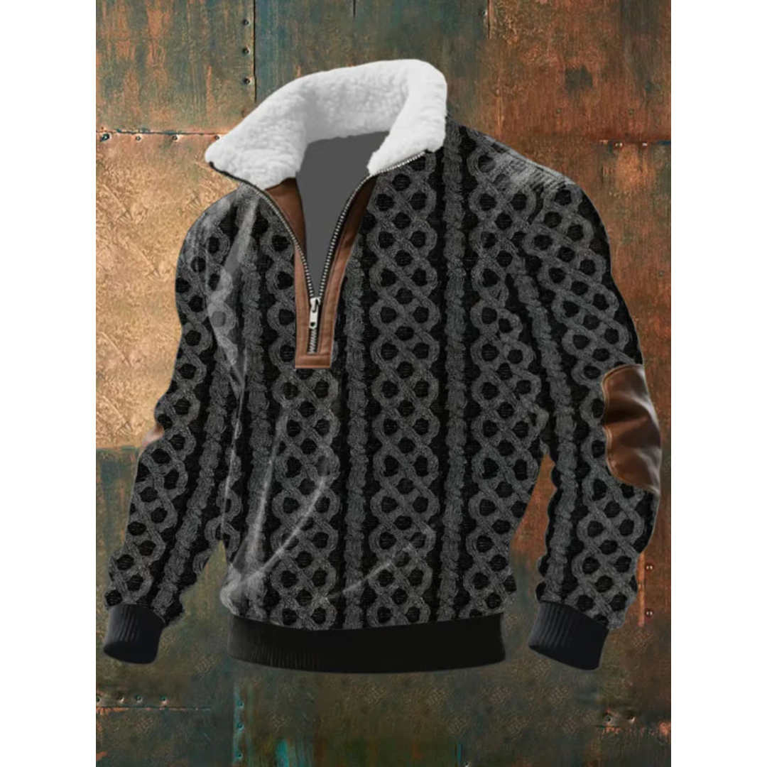 PULLOVER IN FLEECE CON COLLO ALTO