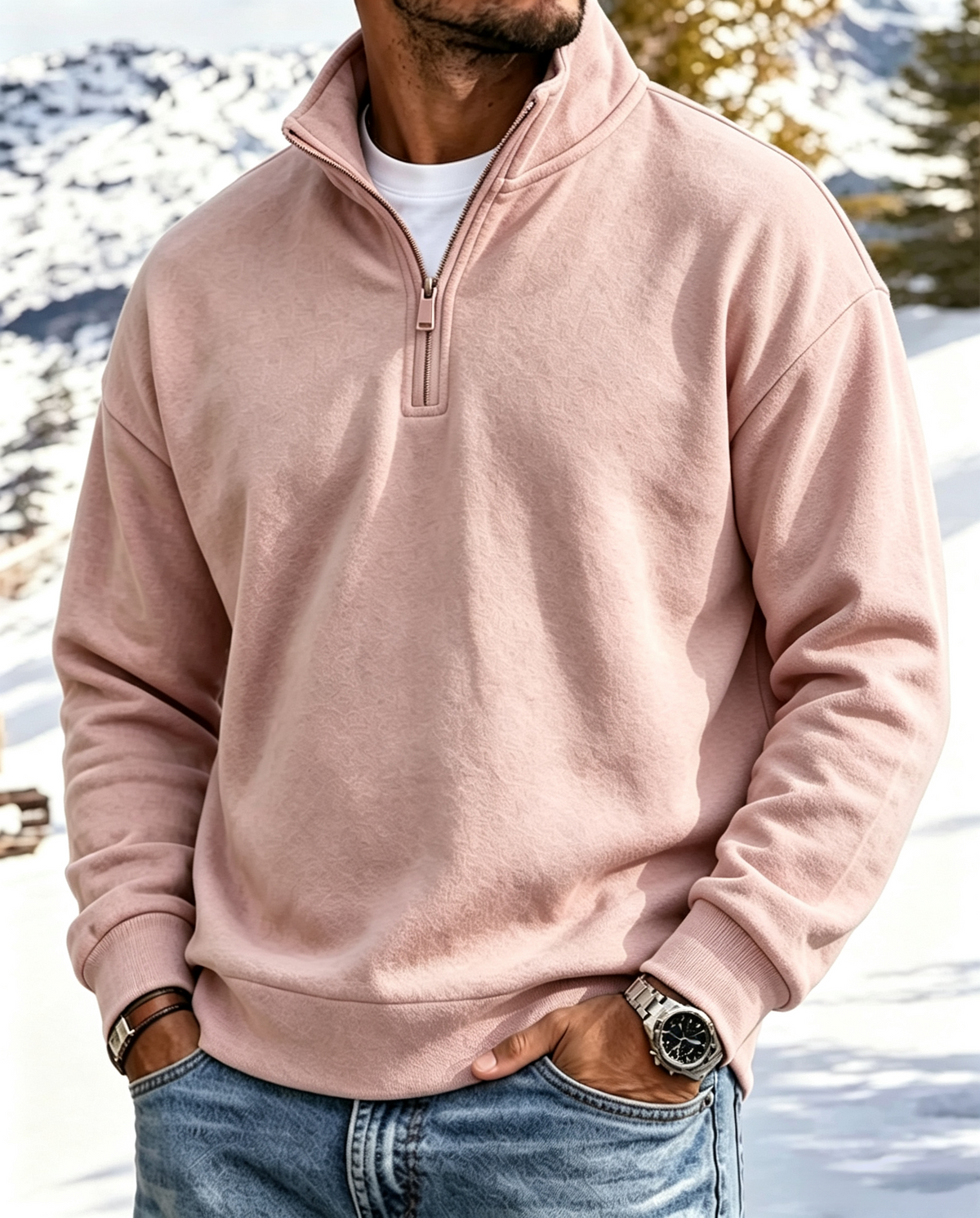 Colin Pullover con Zip a Quarto