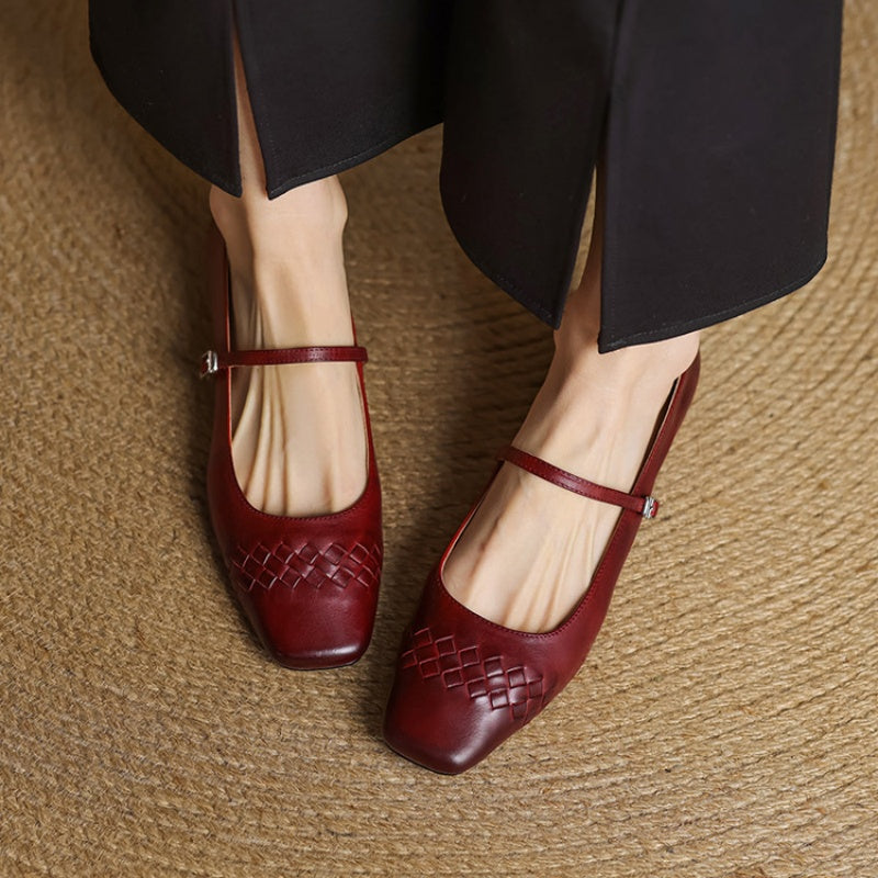 Verity | Ballerina Mary Jane a Punta Quadrata