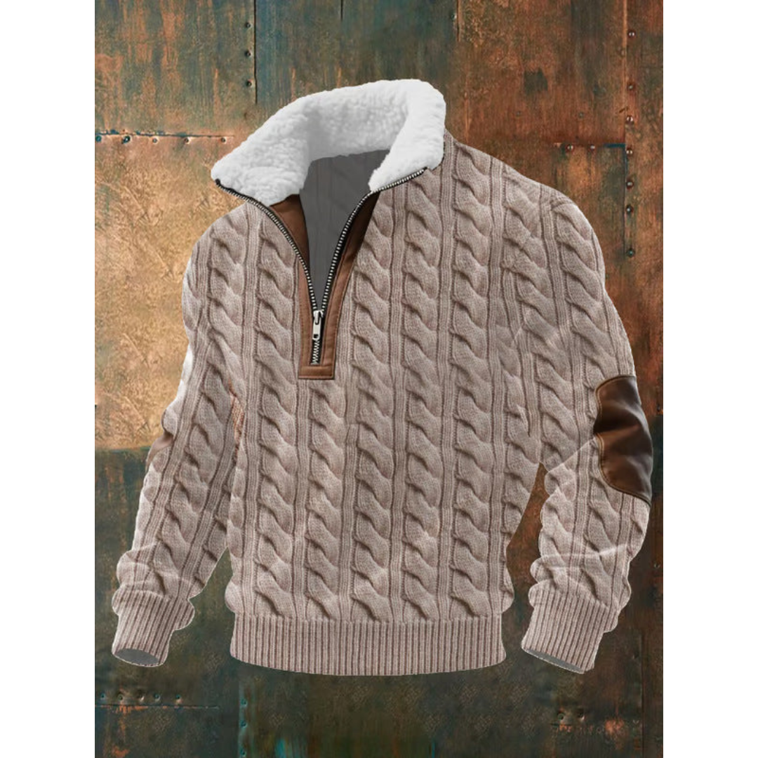 PULLOVER IN FLEECE CON COLLO ALTO