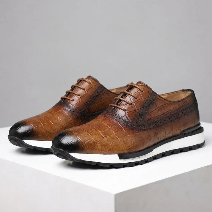 Edoardo — Oxford Sneaker in Pelle Stampata