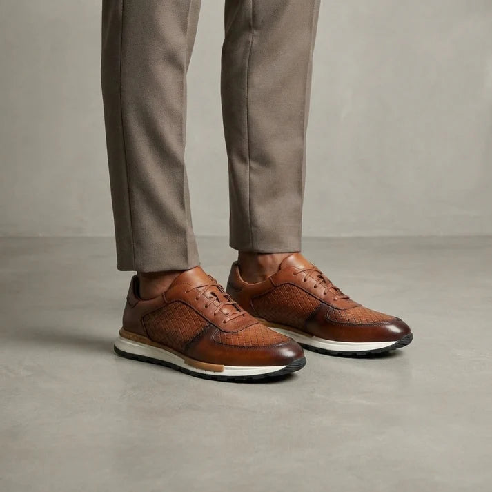 Alessandro — Runner in Pelle Intrecciata