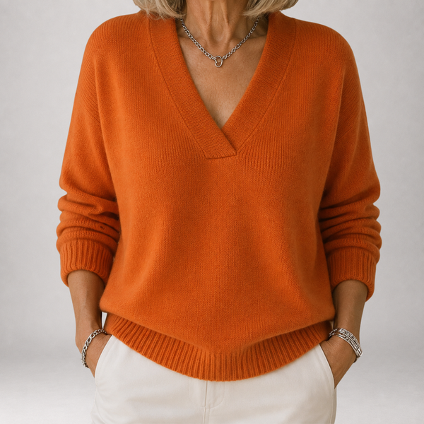 Quilla | Maglione a V a coste