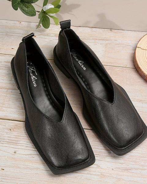 Lavinia™ | Ballerine a Punta Quadrata Scolpite