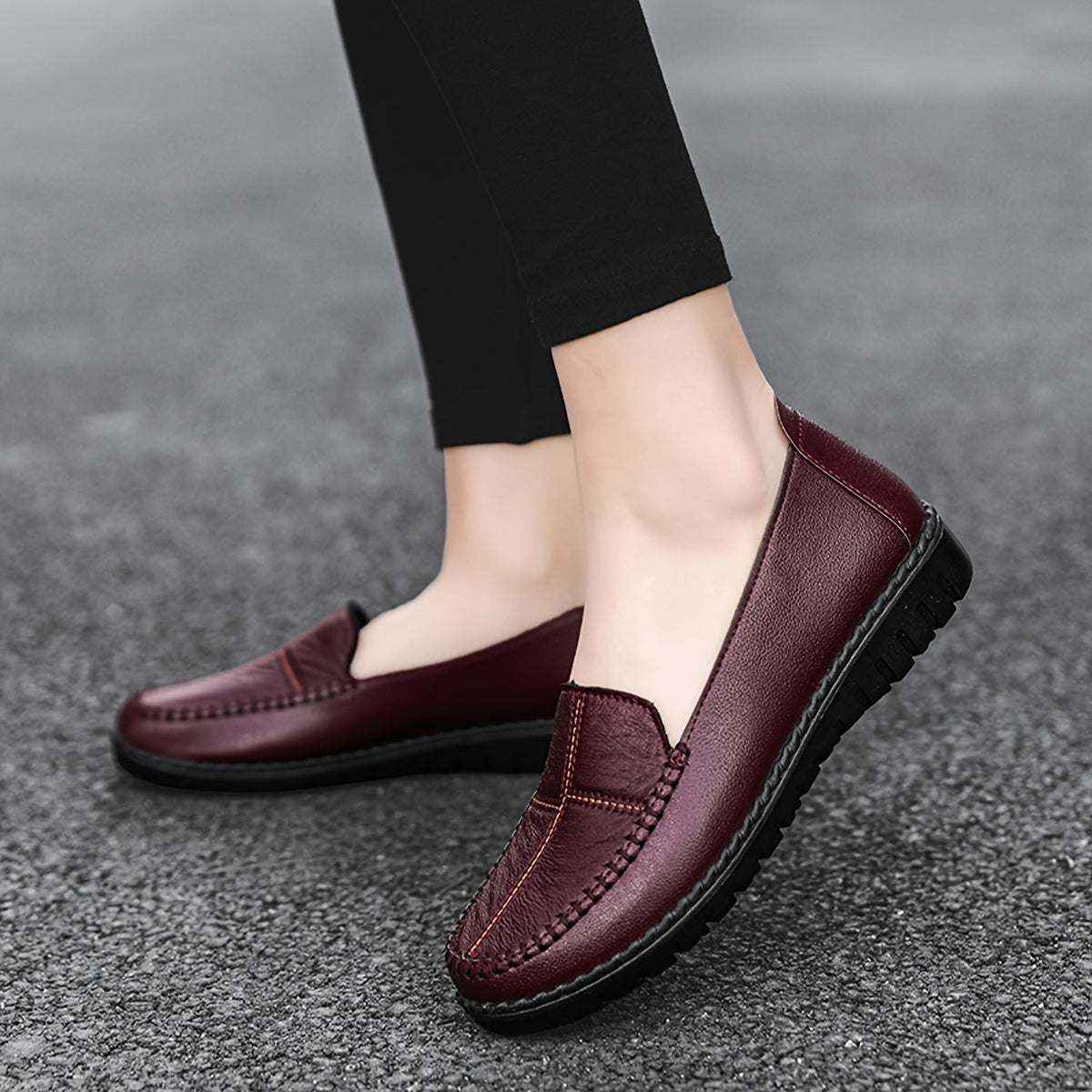 Edith™ | Mocassini Confortevoli Cuciti