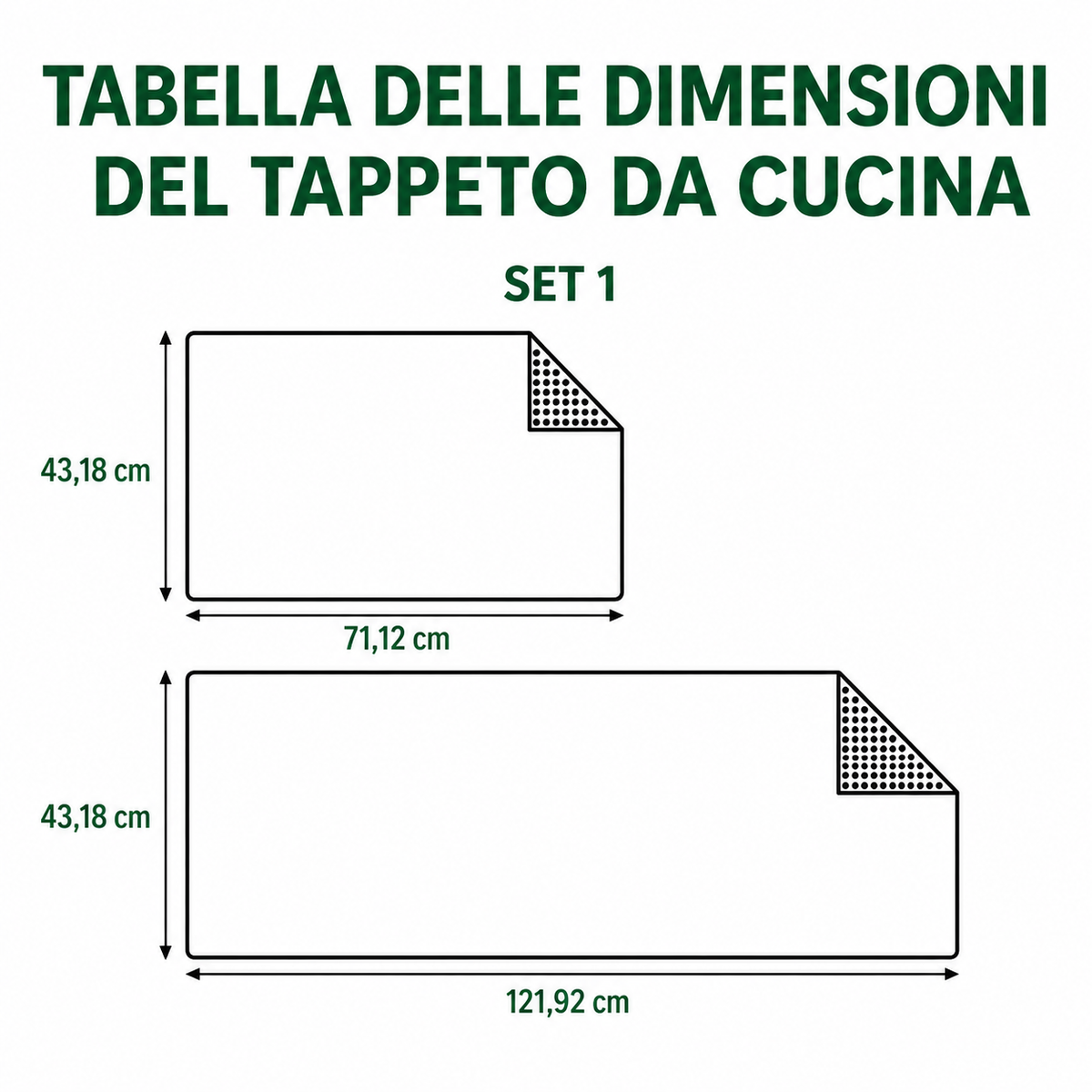 Tappeto da cucina antiscivolo con marea serena