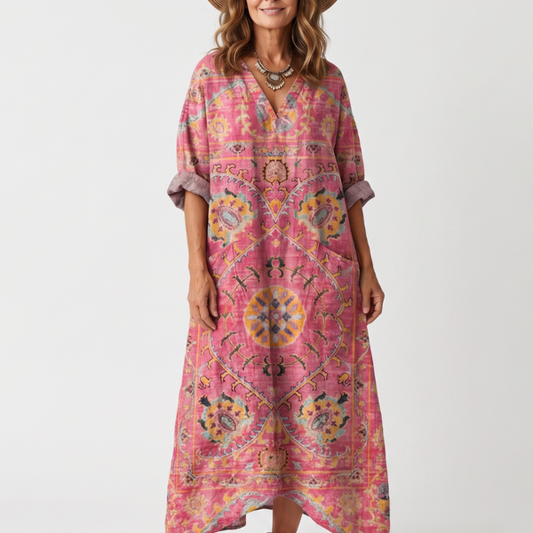 Tilda | Abito Midi Relaxed con Stampa Astratta