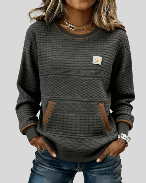 Felpa trapuntata da donna Chloé con scollo rotondo