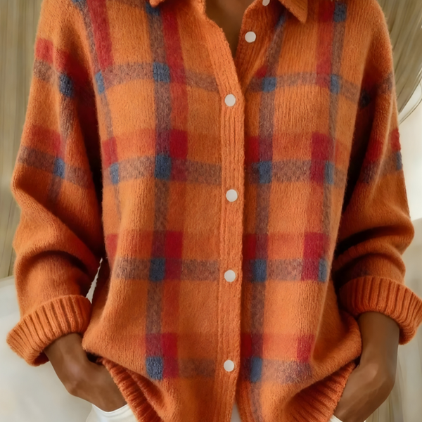 Anna | Cardigan a Maglia a Quadri