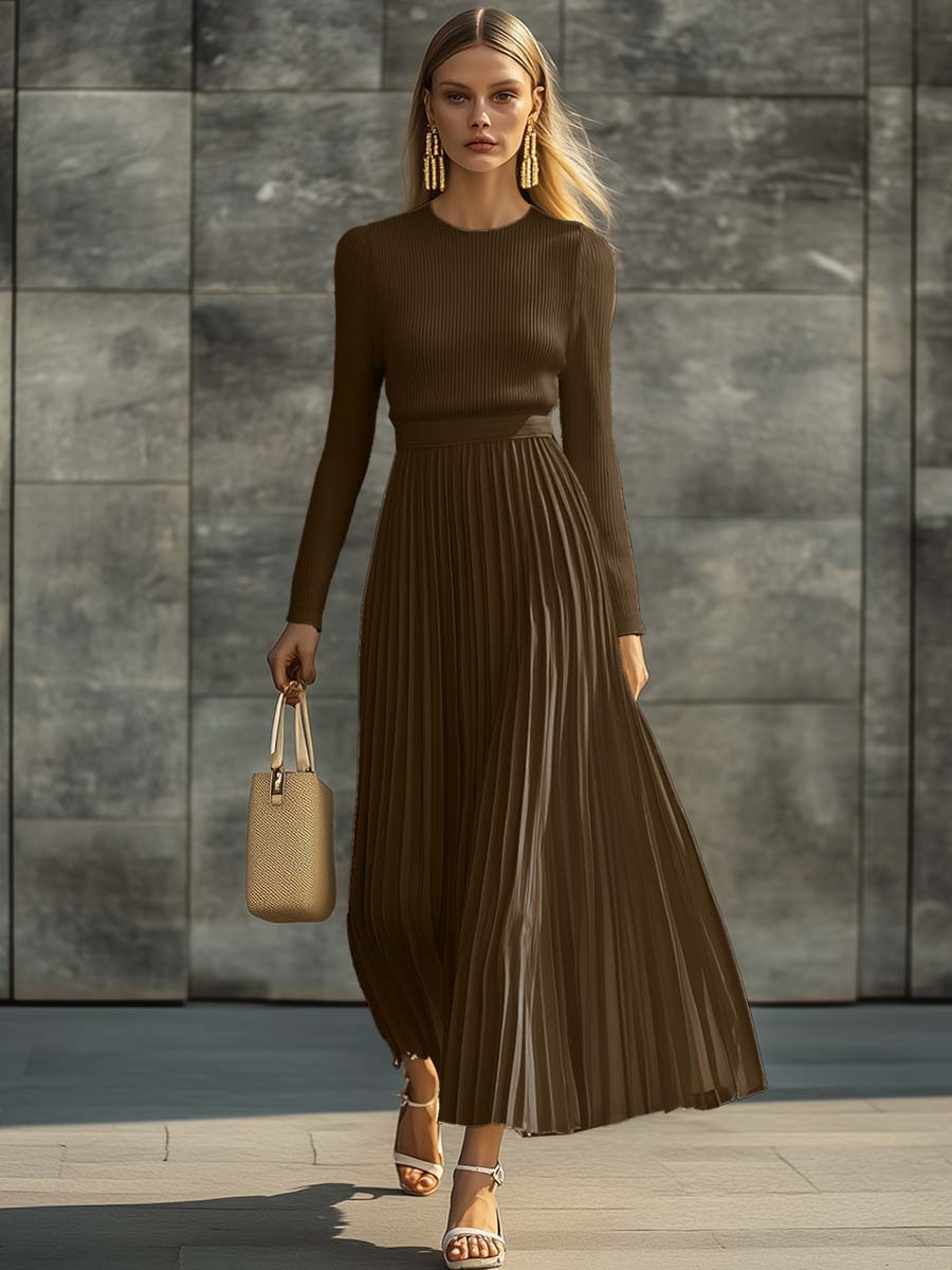 CHARLOTTE | ABITO IN SATIN LAVORATO A MAGLIA CASUAL