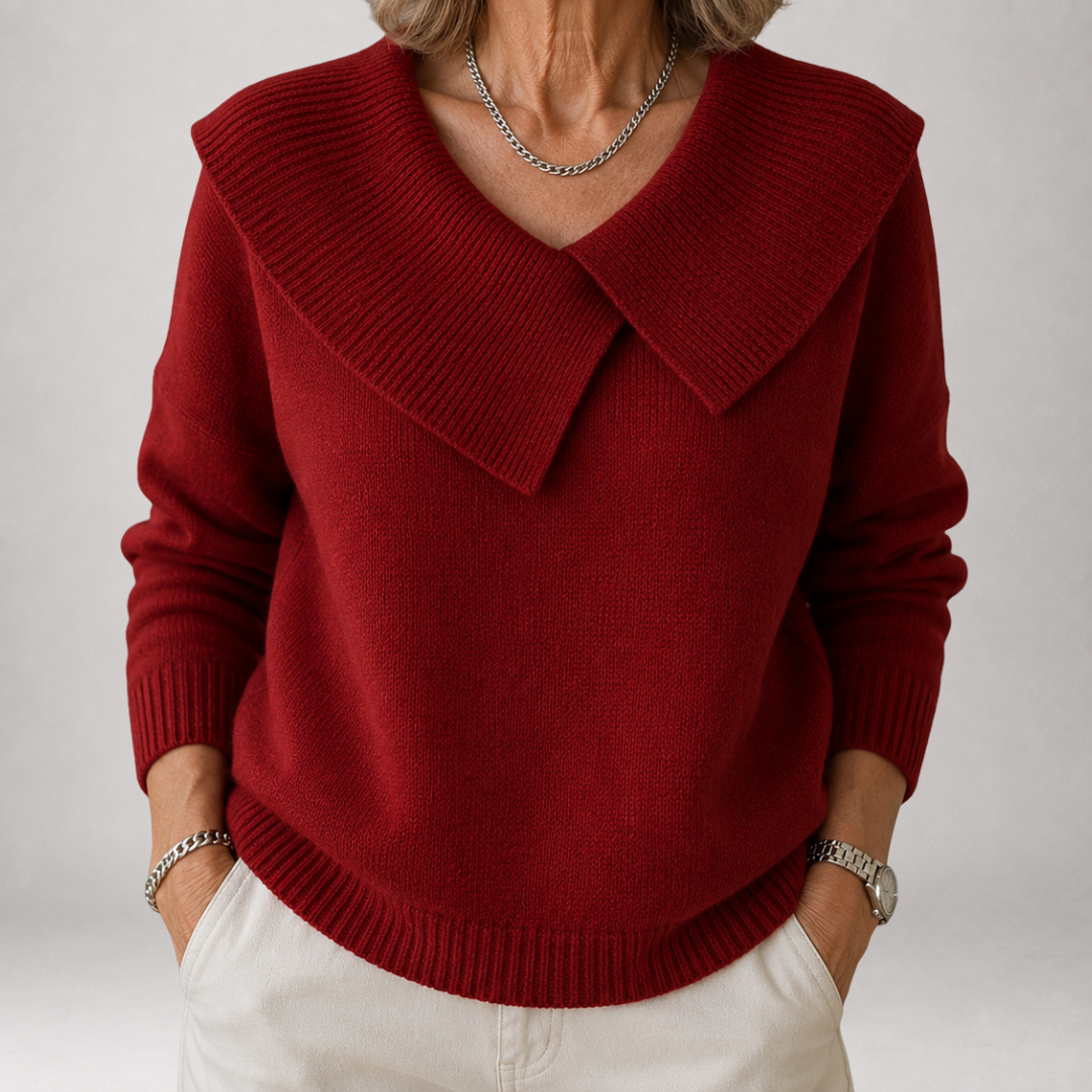 Solenne | Maglione con Collo Sciolto Oversize
