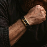 Ironcrest – Bracciale multistrato in pelle e acciaio – immagine 10