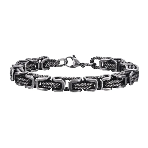 Intreccio Bizantino – Bracciale a catena in acciaio – immagine 6