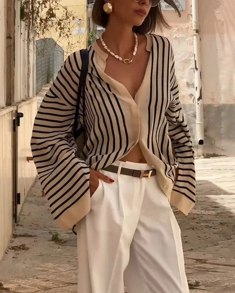 Camicia casual a righe
