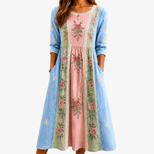 Adriana – Abito midi floreale
