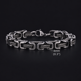 Intreccio Bizantino – Bracciale a catena in acciaio – immagine 2