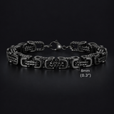 Intreccio Bizantino – Bracciale a catena in acciaio – immagine 3