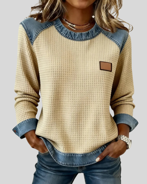 Felpa Denim Goffrata per Donna Amélie