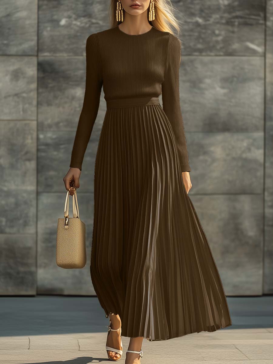 CHARLOTTE | ABITO IN SATIN LAVORATO A MAGLIA CASUAL