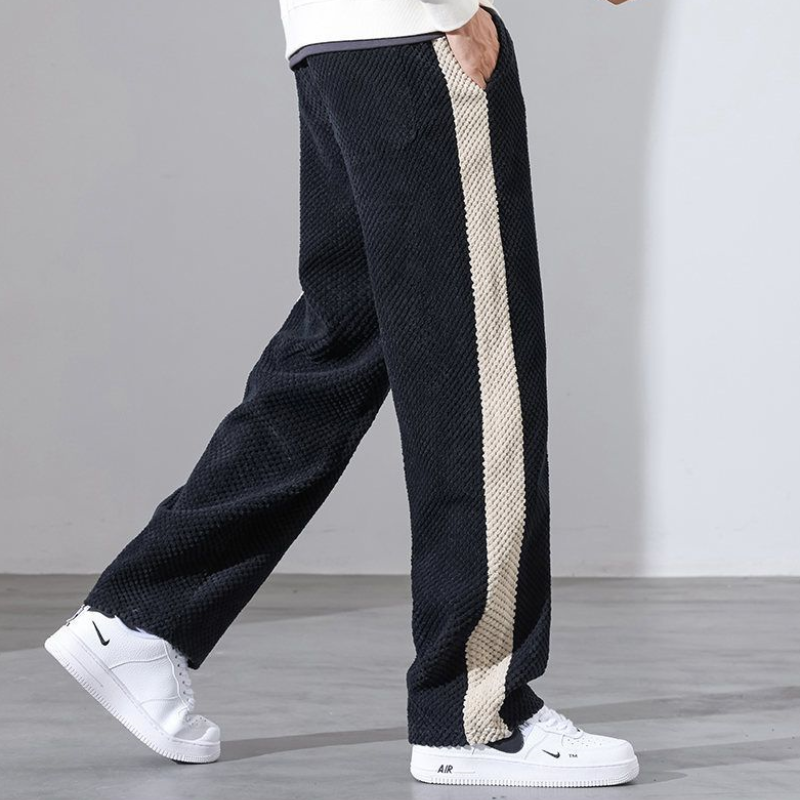 Pantaloni Jogger in Velluto a Coste Waffle