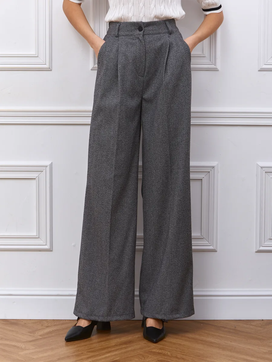 Solène | Pantaloni palazzo caldi a zigzag