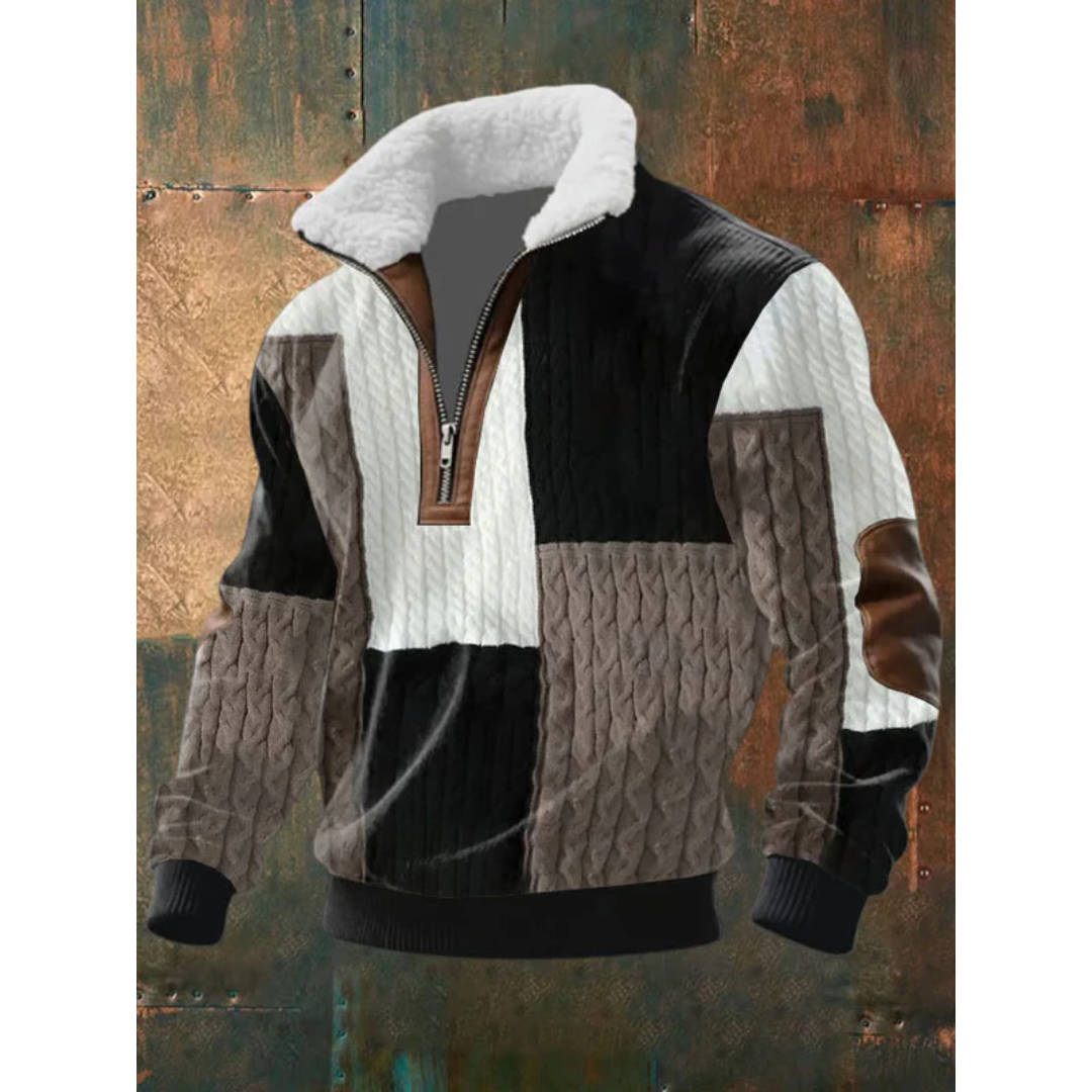 PULLOVER IN FLEECE CON COLLO ALTO