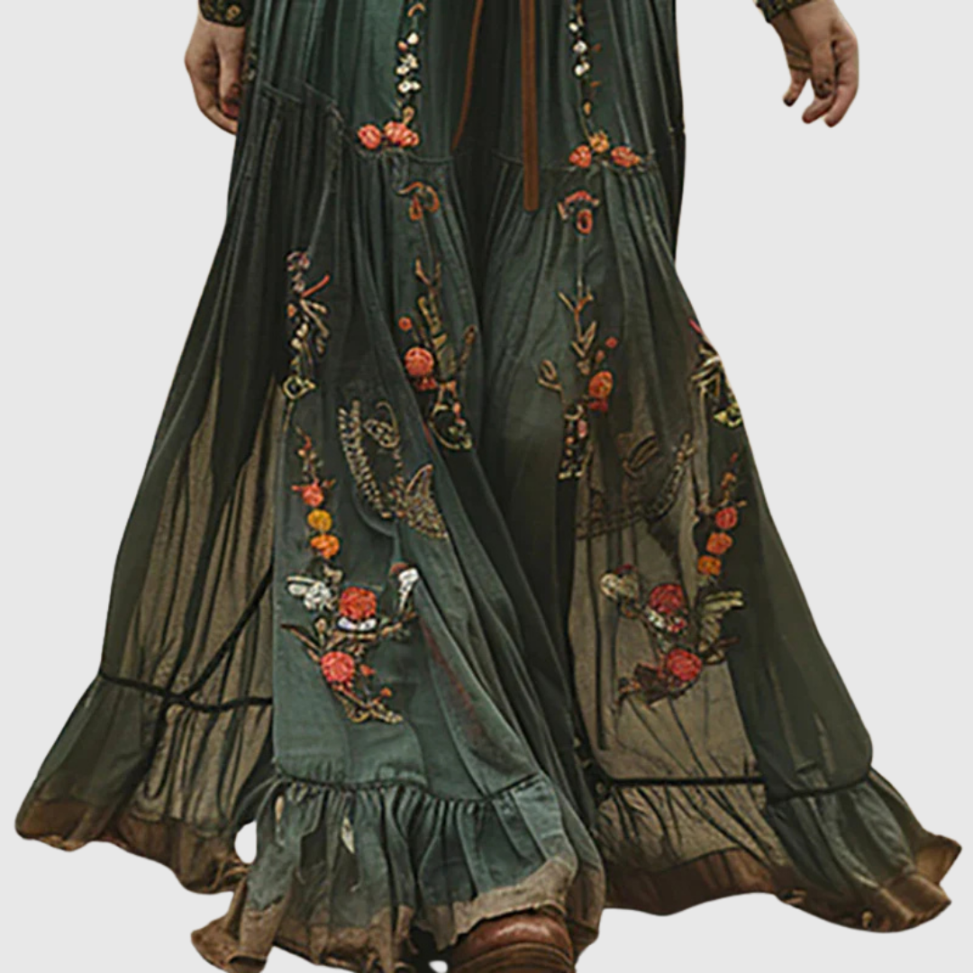 ALINA SOLEIL | ABITO MAXI BOHO ROMANTICO