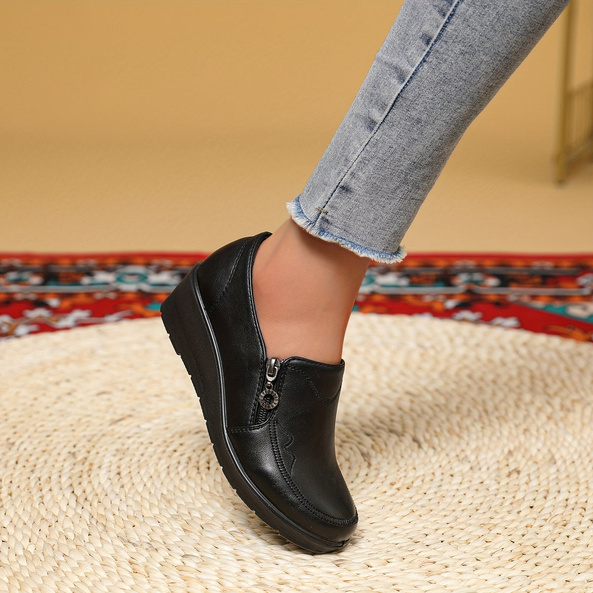 Harriet™ | Mocassini con zip laterale e tacco