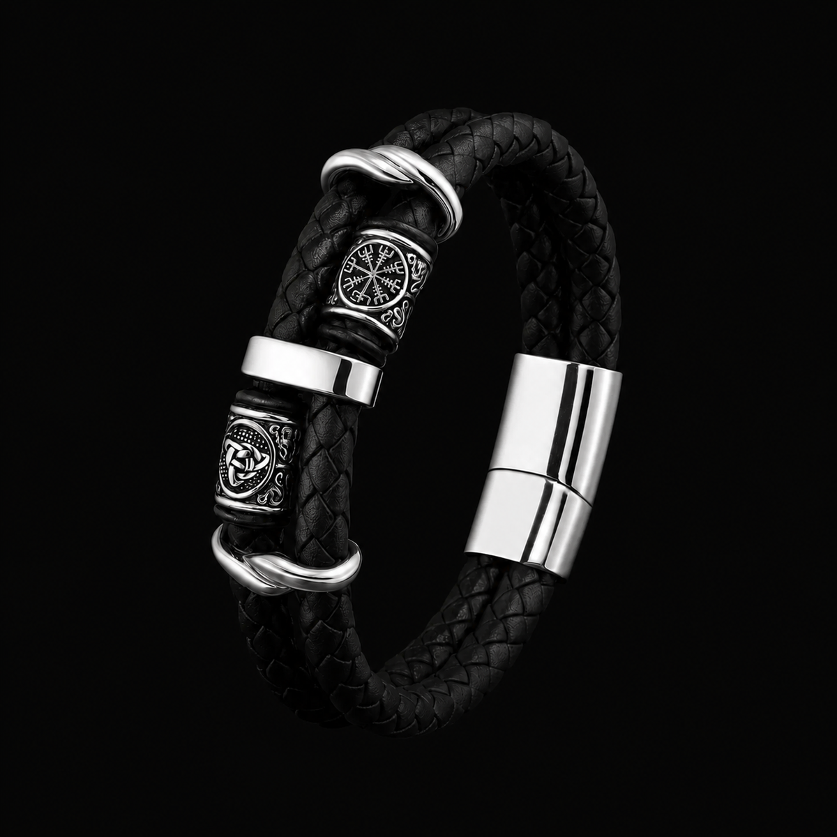 Intreccio del Destino – Bracciale con Vegvisir e nodo celtico – immagine 7