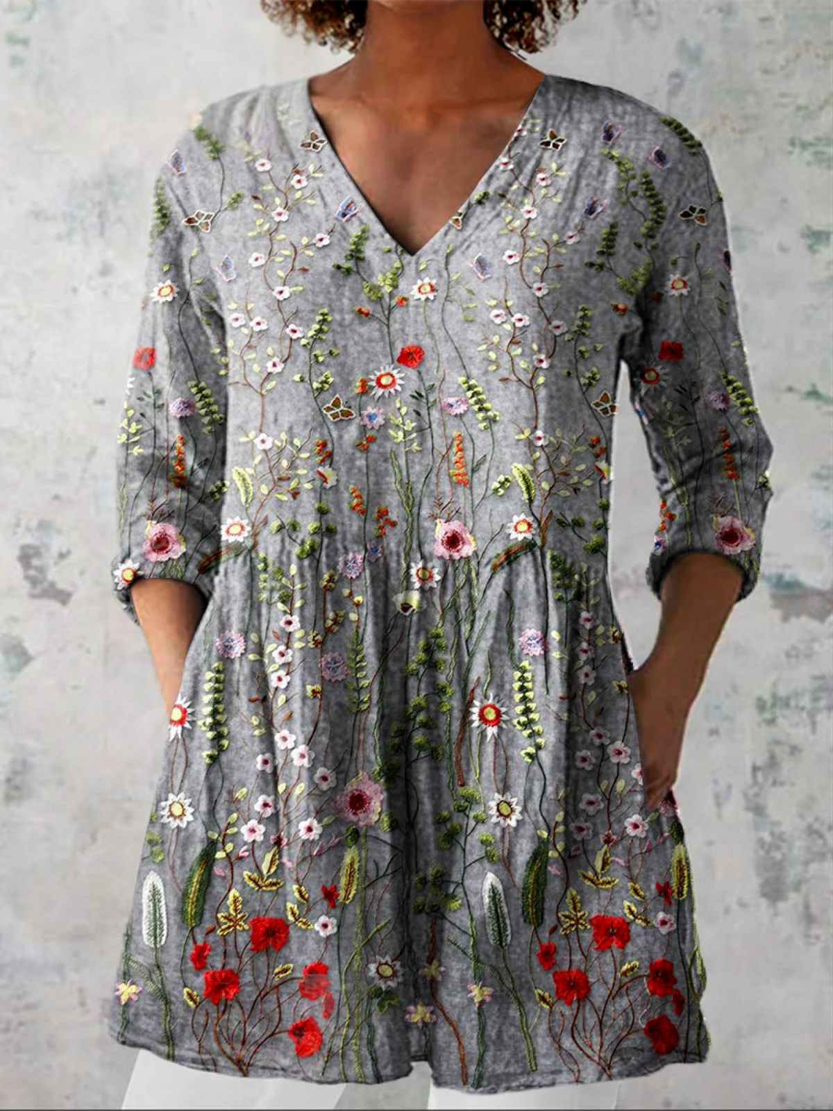 Amelie | Blusa Lunga con Scollatura a V