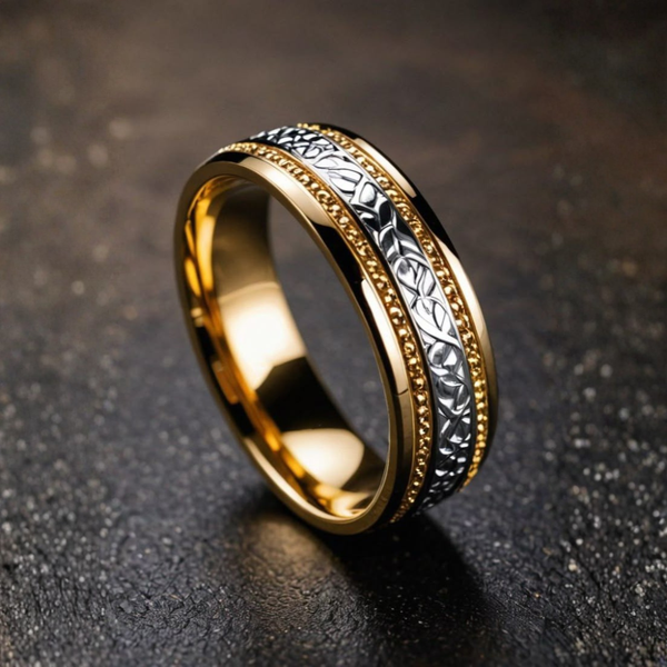 Anello Classico Eredità Dorata da Uomo