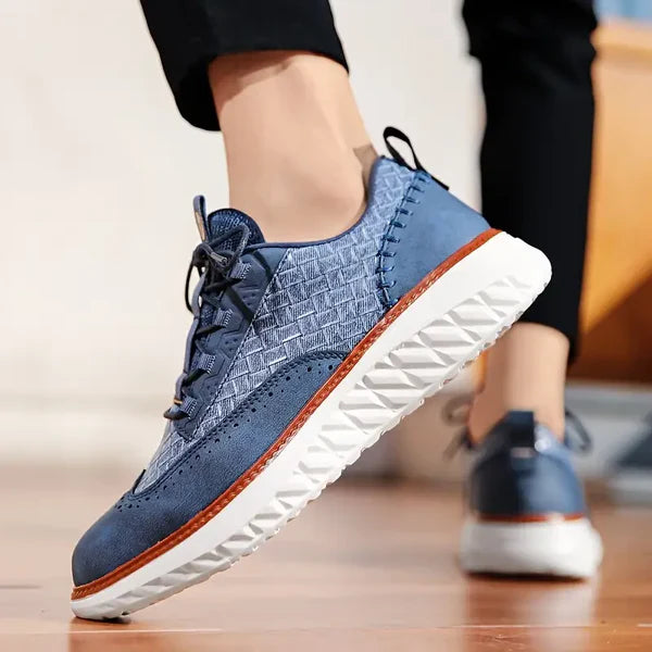 Vittorio — Sneaker Oxford in Pelle Intrecciata