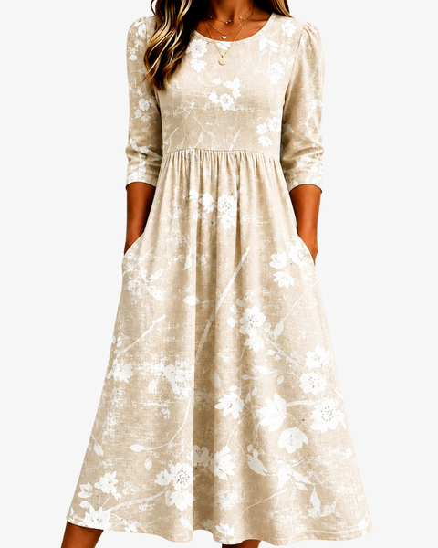 Soft Meadow Blossom Everyday Midi Dress