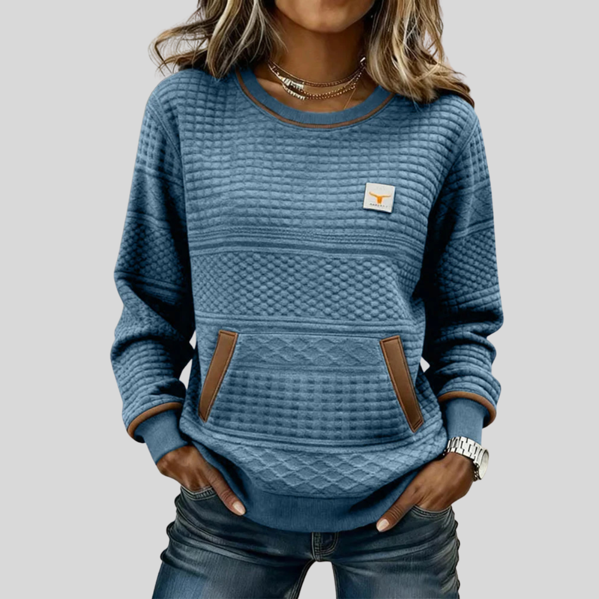Beatrice™ | Felpa con Collo a Girocollo Colorblock