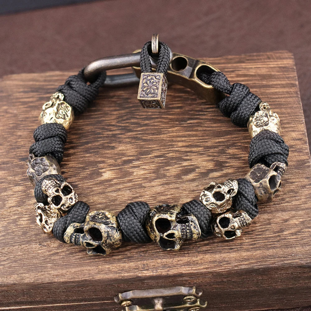 Memento — Bracciale Paracord con Teschio