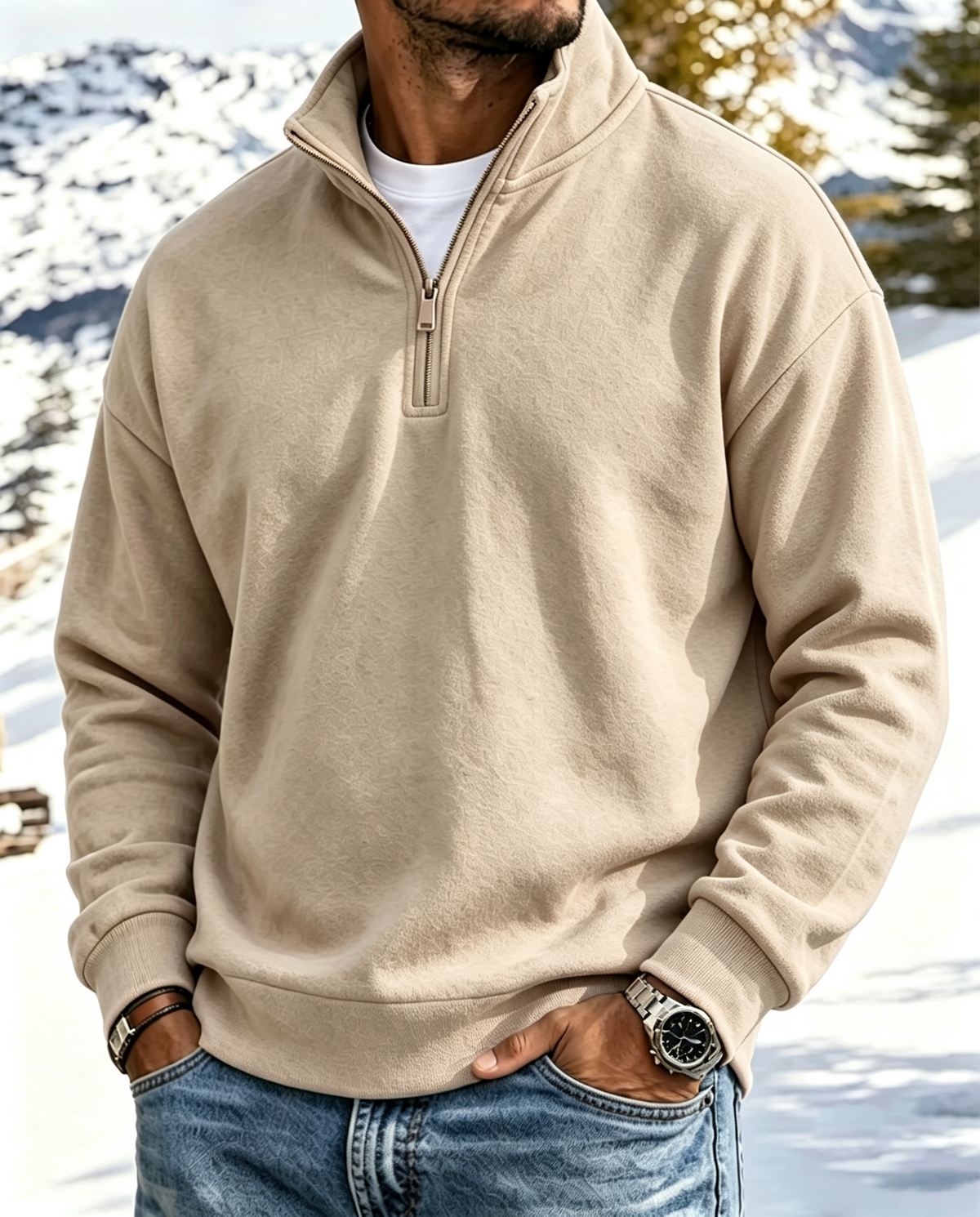 Colin Pullover con Zip a Quarto