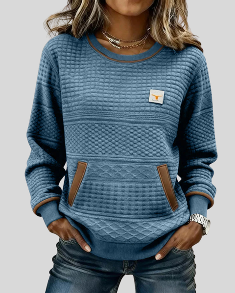 Felpa trapuntata da donna Chloé con scollo rotondo