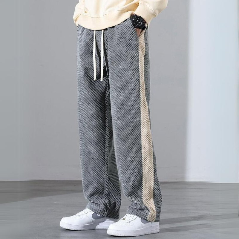 Pantaloni Jogger in Velluto a Coste Waffle