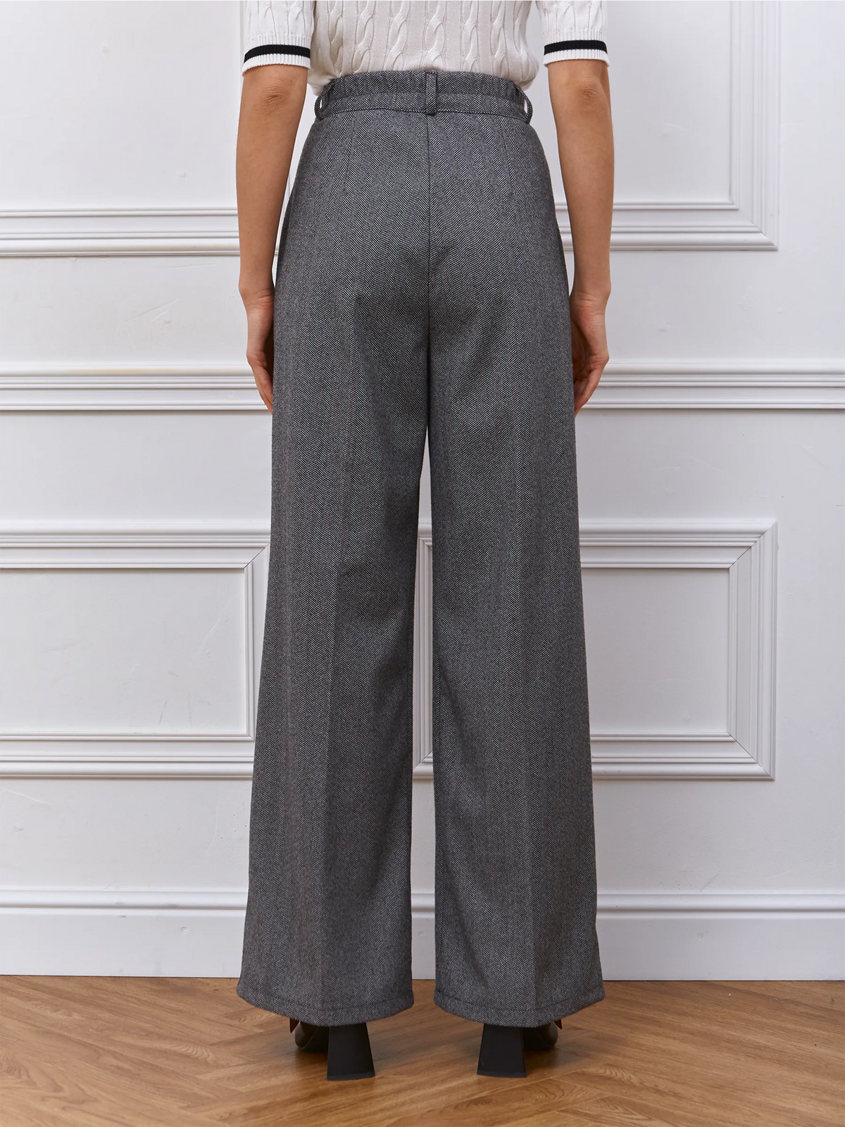 Solène | Pantaloni palazzo caldi a zigzag