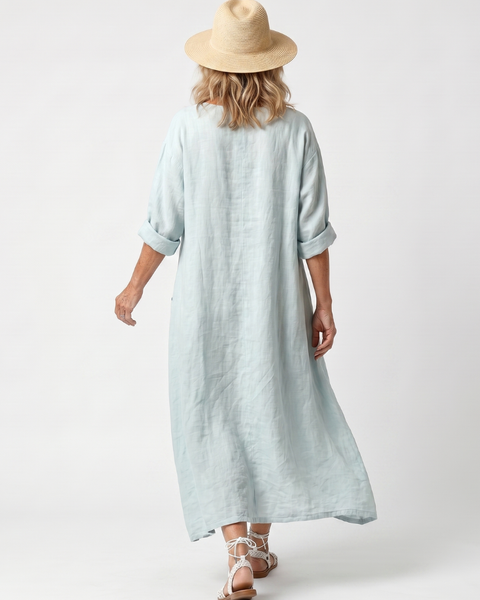 Kassiani | Abito midi oversize ricamato con pannello ornato